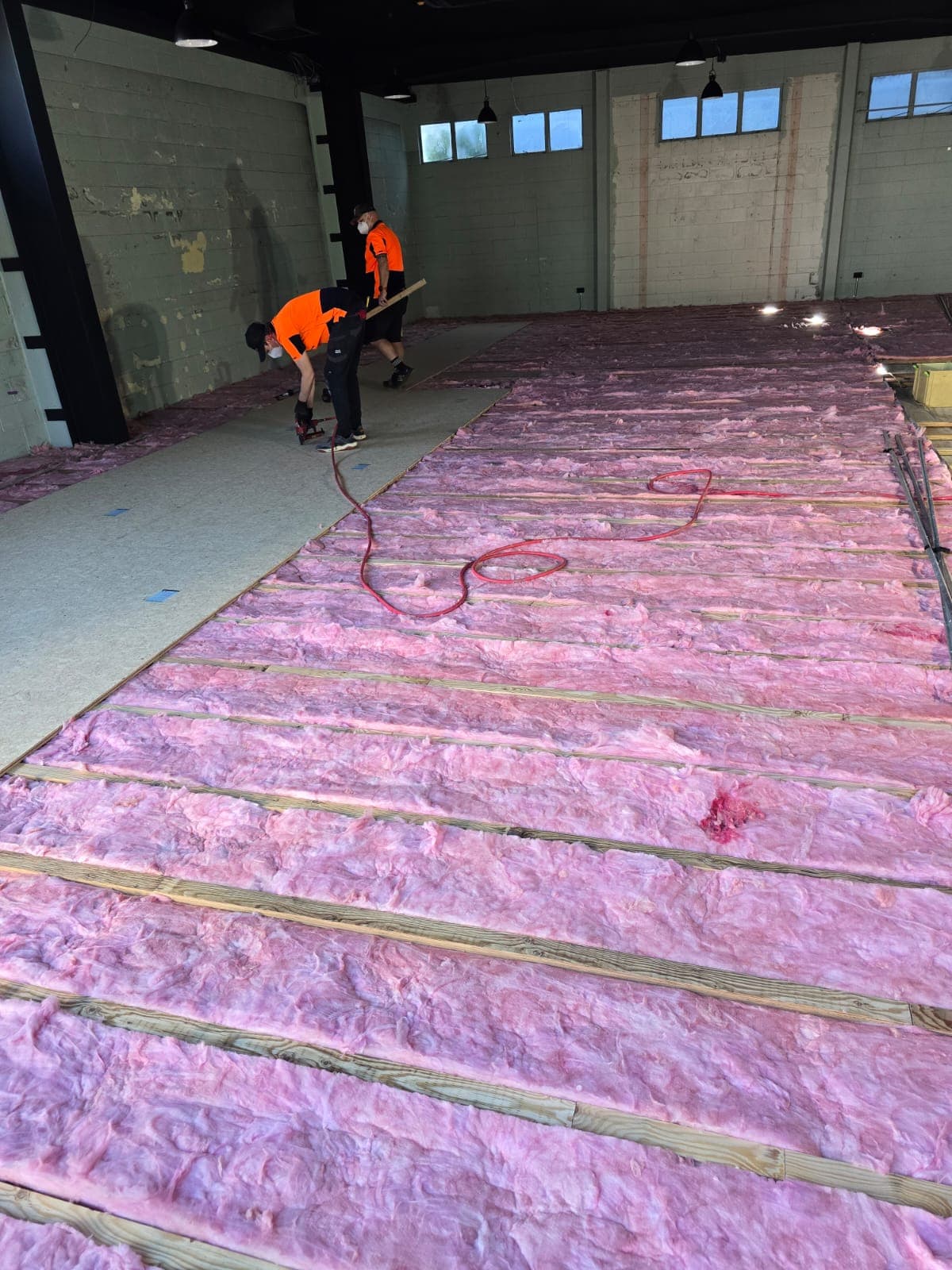 R3.6 Pink Batts ceiling (180mm) installed by R-Value at Oakham Private Office, Grey Lynn, Grey Lynn, Auckland