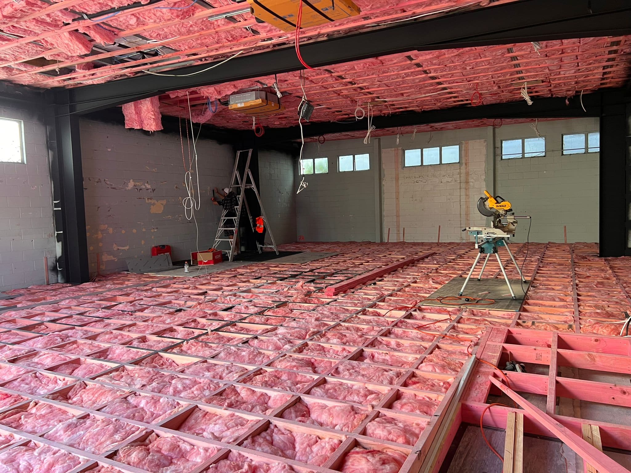 R2.8 Pink Batts Ultra Wall (90mm) installed by R-Value at Oakham Private Office, Grey Lynn, Grey Lynn, Auckland