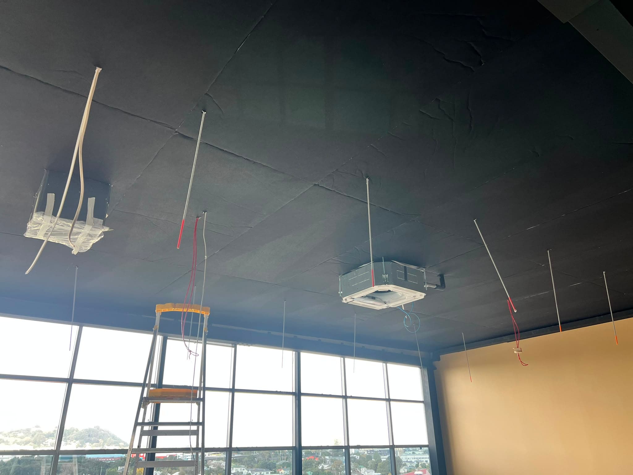 R1.8 Pink Batts acoustic wall (75mm) installed by R-Value at Oakham Private Office, Grey Lynn, Grey Lynn, Auckland