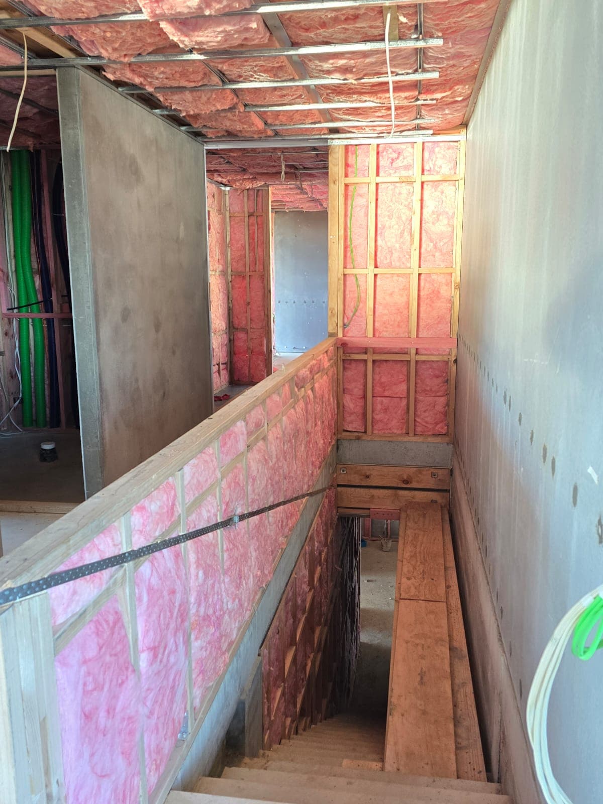 R2.8 Pink Batts Wall (600mm centres) installed by R-Value at Tipa Road, Waiheke Island, Ostend, Waiheke Island
